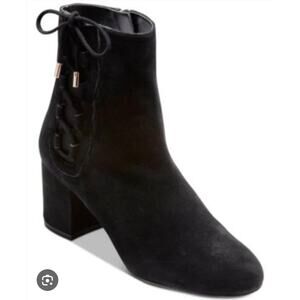 NWOT Women's Cole Haan Black Suede "Leah" Side Zipper Booties | Size 11